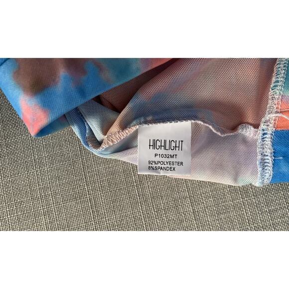 Love Highlight Rainbow Aquarela Spandex Pants See Through Bikini Cover Up Small - Picture 4 of 6